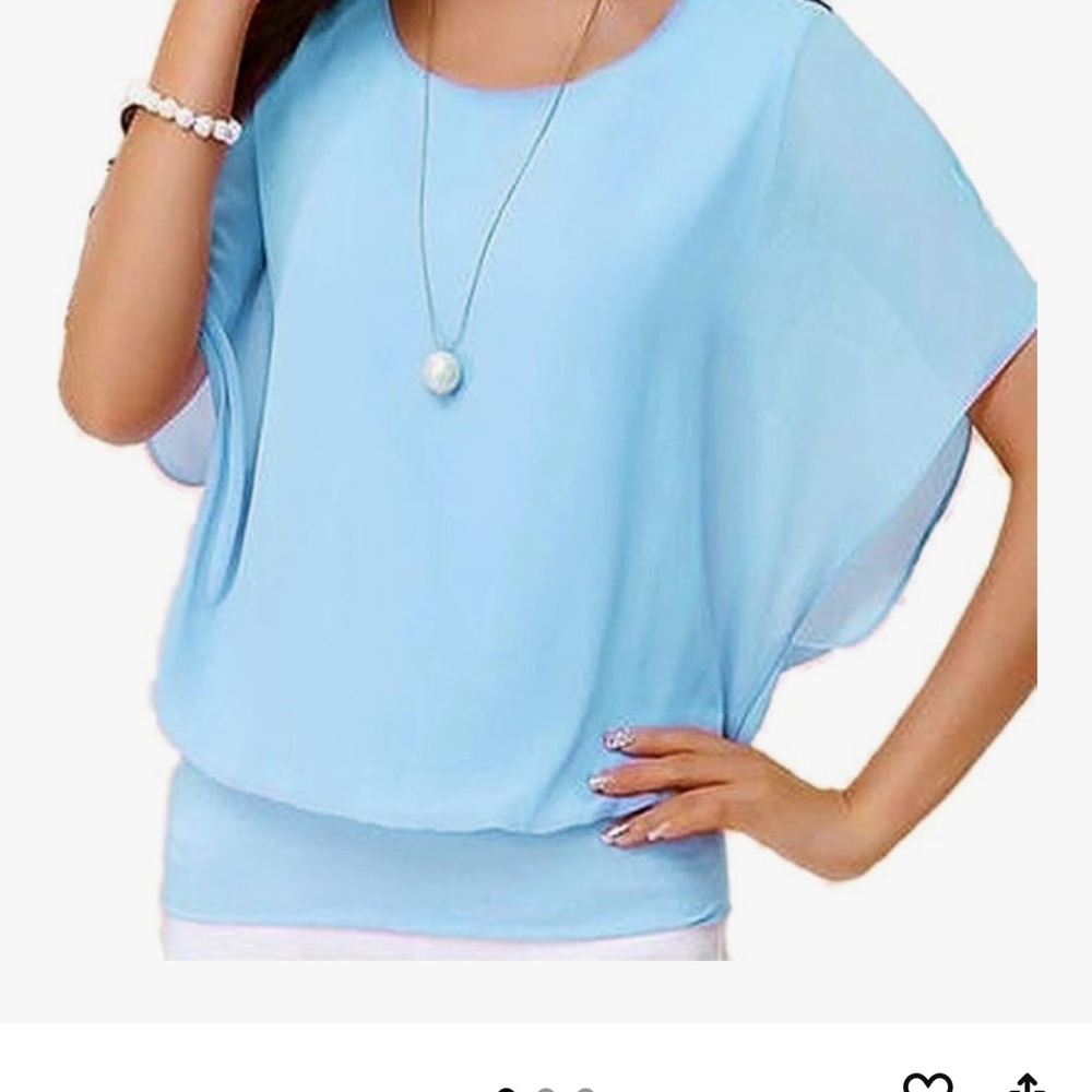 Leopard Print Women's Top - Blue